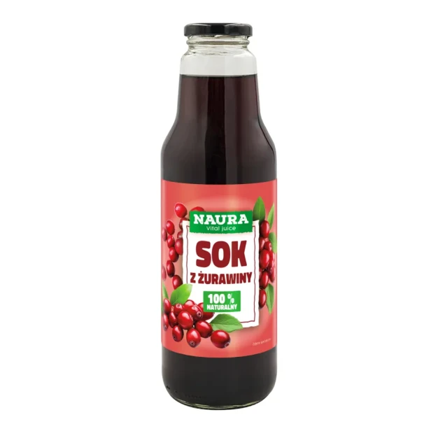 Sok z żurawiny bez dodatku cukru 750 ml
