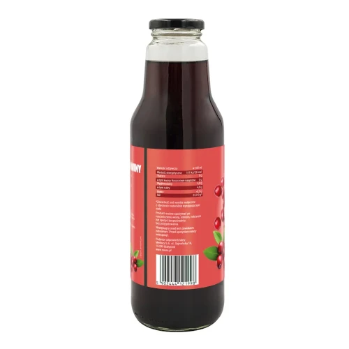 Sok z żurawiny bez dodatku cukru 750 ml