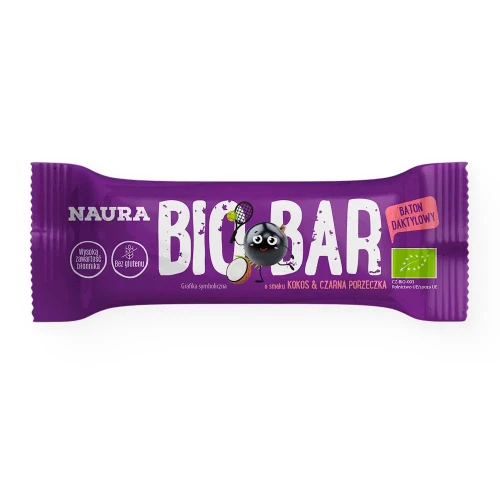 Baton Czarna porzeczka &amp; Kokos BIO bezglutenowy 35 g