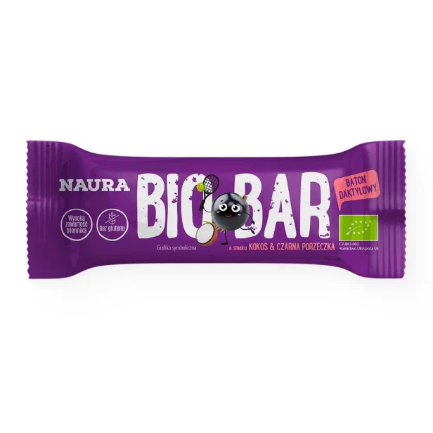 Baton Czarna porzeczka &amp; Kokos BIO bezglutenowy 35 g