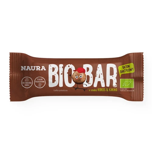 Baton Kakao &amp; Kokos BIO Bez glutenu Bez dodatku cukru 35 g
