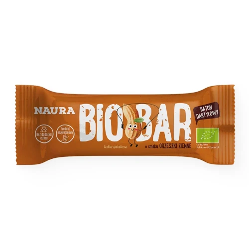 Baton Orzeszki ziemne BIO bezglutenowy bez dodatku cukru 35 g