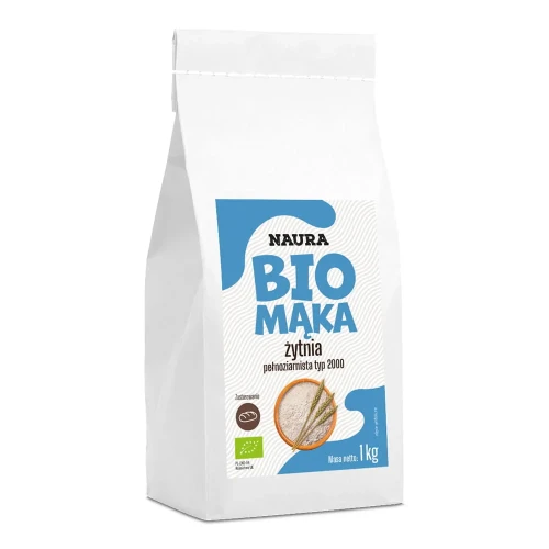 Mąka żytnia pełnoziarnista typ 2000 BIO 1 kg
