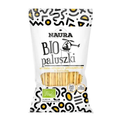 Paluszki owsiano-orkiszowe pełnoziarniste z kurkumą BIO 45 g