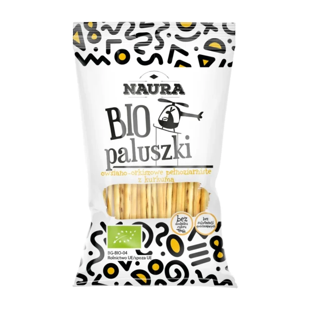 Paluszki owsiano-orkiszowe pełnoziarniste z kurkumą BIO 45 g