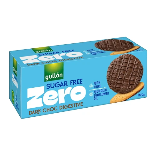 Ciasteczka pełnoziarniste maczane w czekoladzie bez cukru 270 g