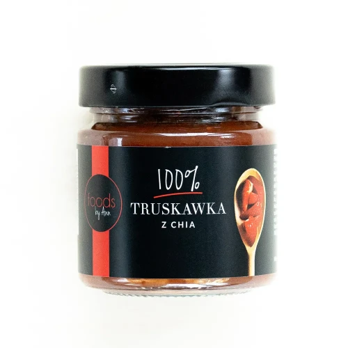 Dżem z truskawek z nasionami chia bez dodatku cukru 200 g