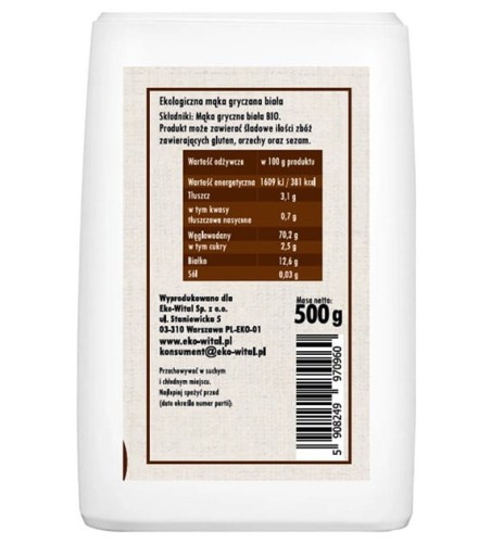 Mąka gryczana biała BIO 500 g