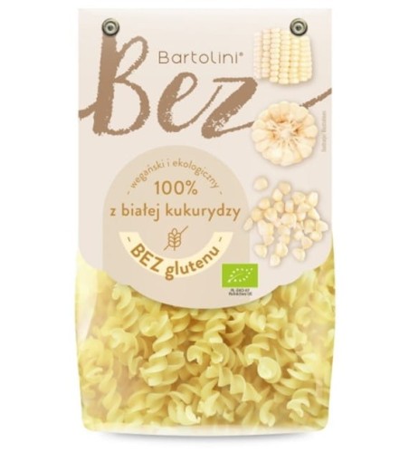 Makaron z białej kukurydzy świderek BEZGLUTENOWY BIO 250g
