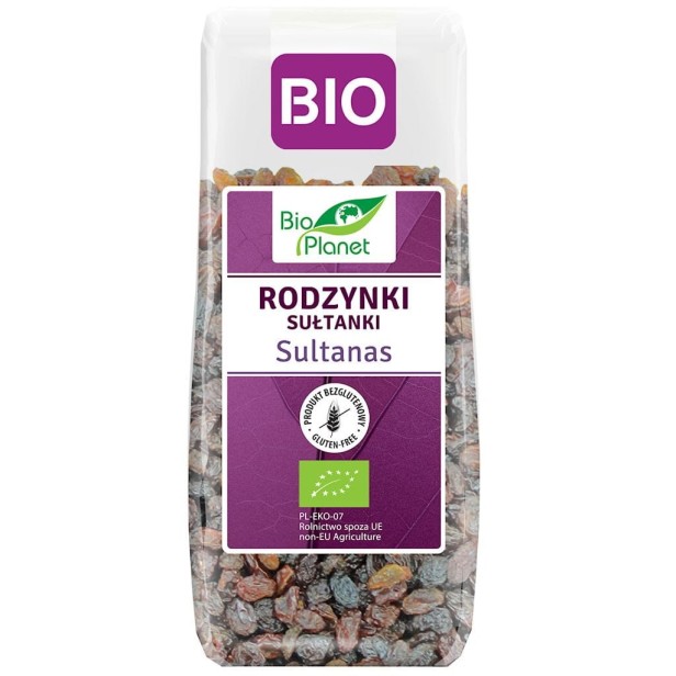 Rodzynki sułtanki bezglutenowe BIO 200g