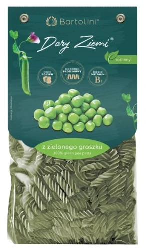 Makaron z zielonego groszku świderek nr 2 250g